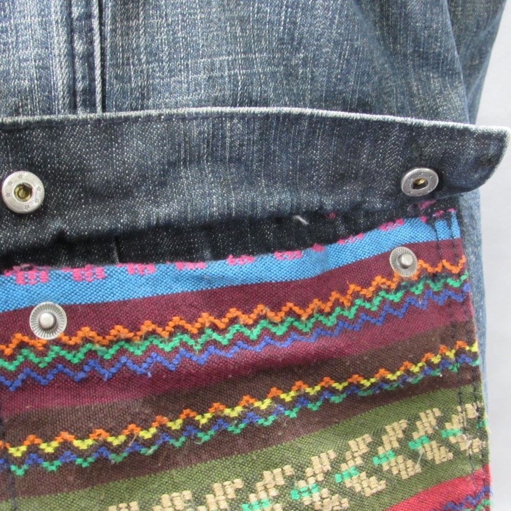 Element Skateboards Button Down Boho Denim Jacket… - image 6